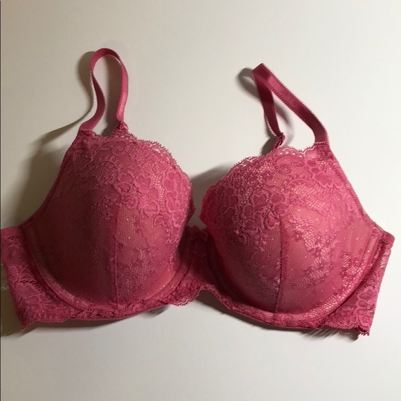 Victoria's Secret Other - Victoria’s Secret Pink Lacy Lined Demi Bra 36D